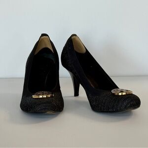 Black Heels with Gold Accent